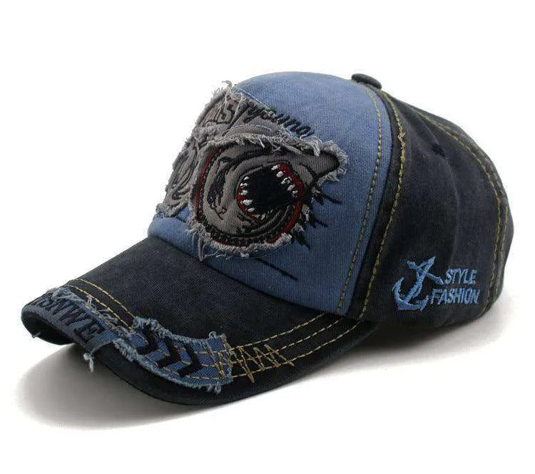 Shark Denim Cap Hip Hop Outdoor Snapback Baseball Caps - EX-STOCK CANADA