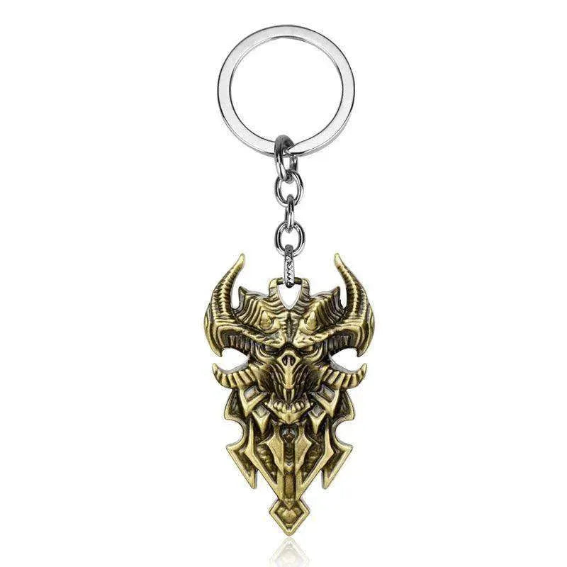 Sheep's Head Shield Keychain Pendant Keychain Jewelry - EX-STOCK CANADA