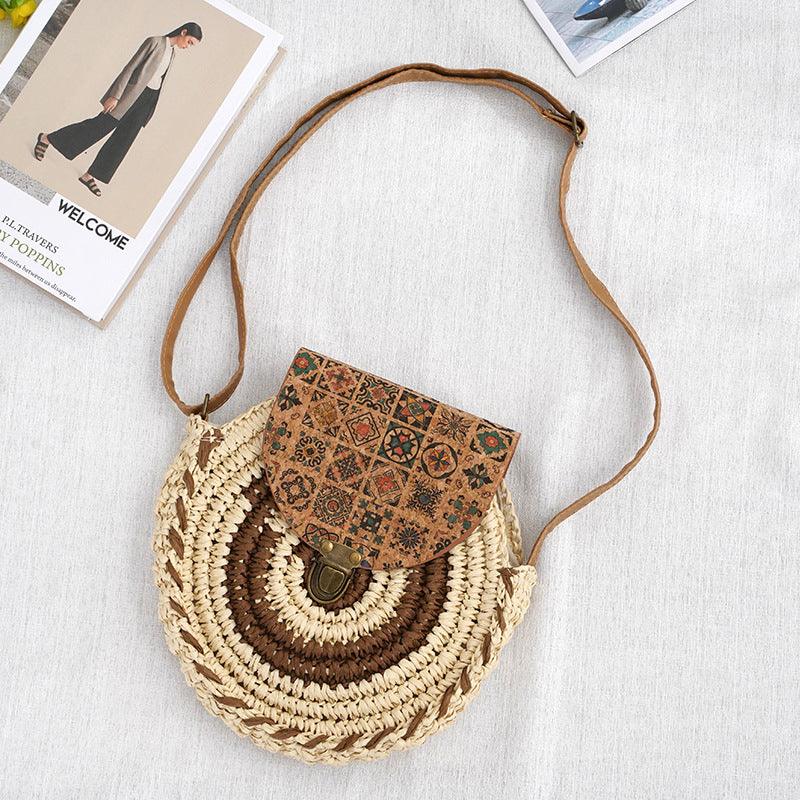 Shoulder Straw-weaved Crossbody Beach Casual Ethnic Style Mini And Simple Handmade Beach Bag - EX-STOCK CANADA
