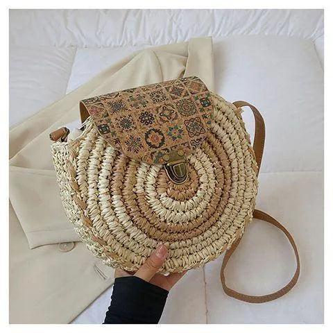 Shoulder Straw-weaved Crossbody Beach Casual Ethnic Style Mini And Simple Handmade Beach Bag - EX-STOCK CANADA