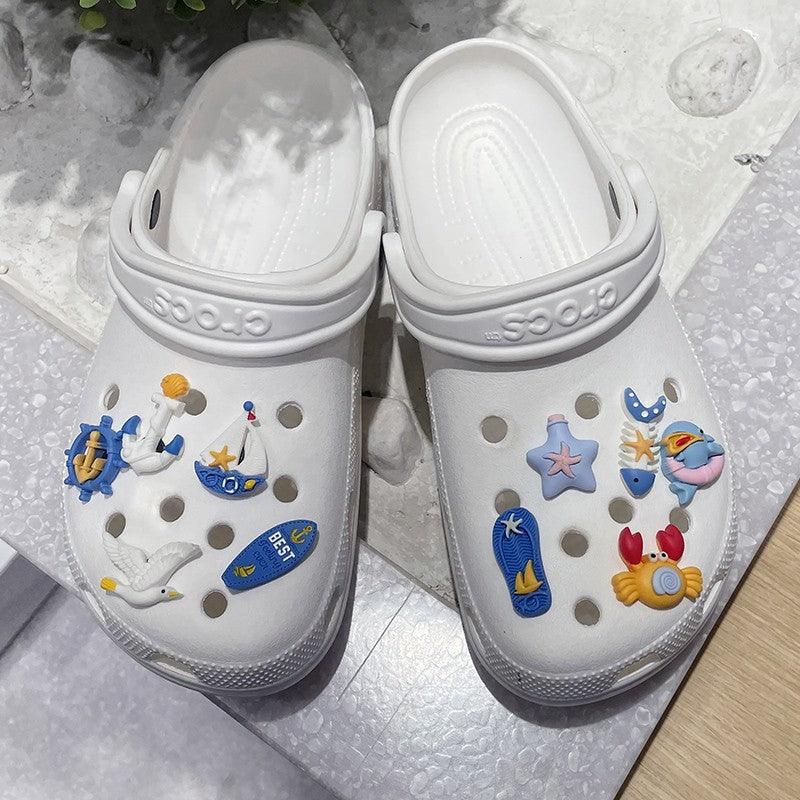 Simple Cartoon Ocean Clogs Accessories - EX-STOCK CANADA