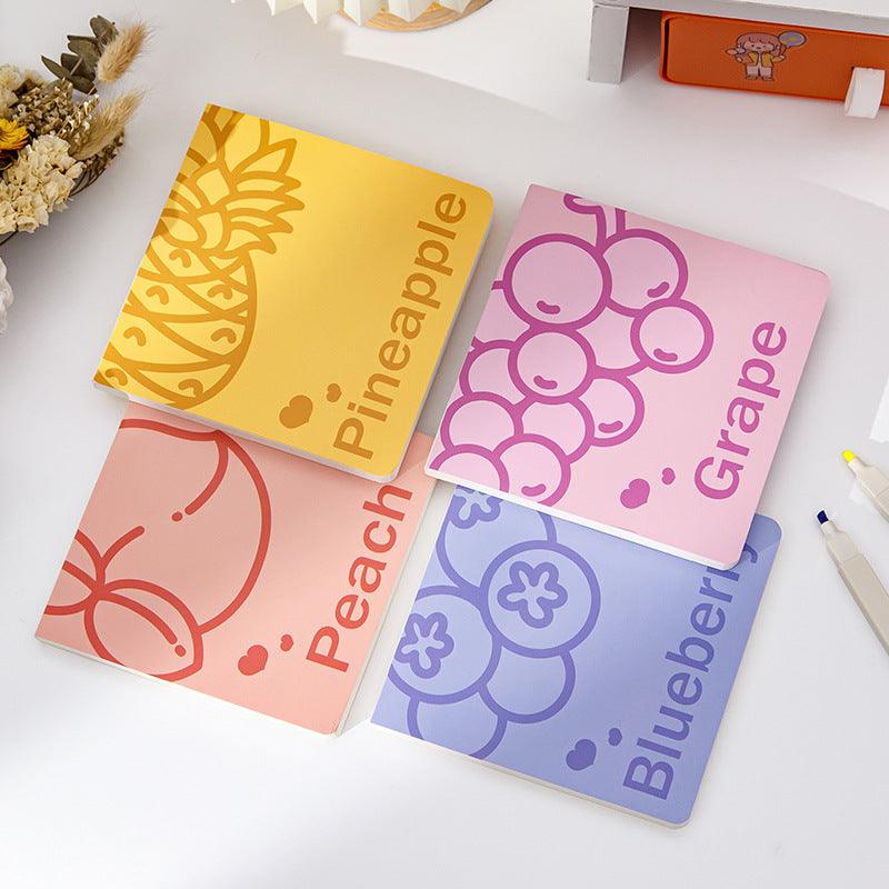 Simple Fruit Square Book Notebook Female Students Notepad - EX-STOCK CANADA