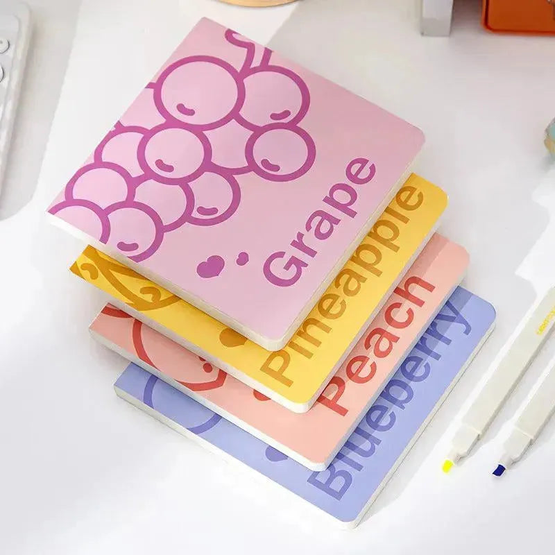 Simple Fruit Square Book Notebook Female Students Notepad - EX-STOCK CANADA