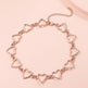Simple Hollow Heart Temperament Peach Heart Clavicle Chain Necklace for Women - EX-STOCK CANADA