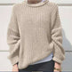 Simple Loose Knit Sweater: Round Neck, Long Sleeve - EX-STOCK CANADA