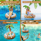 Simple Printed Coconut Tree Inflatable Backrest Recliner - EX-STOCK CANADA
