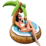 Simple Printed Coconut Tree Inflatable Backrest Recliner - EX-STOCK CANADA