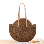 Simple Round Shoulder Bag Straw Handbag Summer Beach Bags - EX-STOCK CANADA