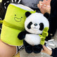 Simulated Bamboo Tube Flower Panda Pillow - EX-STOCK CANADA