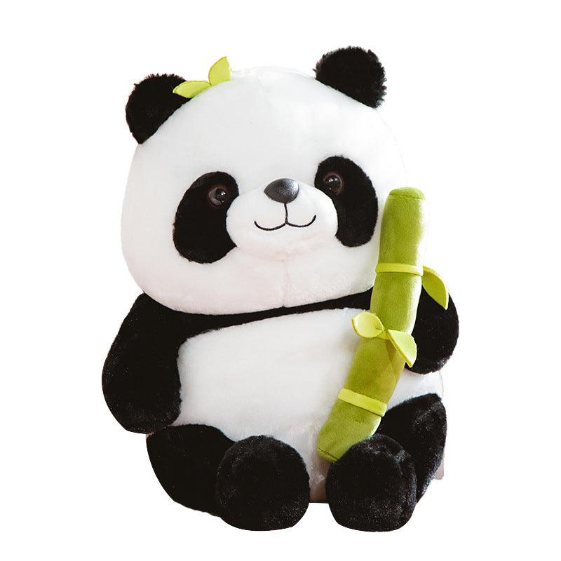 Simulated Bamboo Tube Flower Panda Pillow - EX-STOCK CANADA