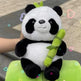 Simulated Bamboo Tube Flower Panda Pillow - EX-STOCK CANADA