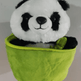 Simulated Bamboo Tube Flower Panda Pillow - EX-STOCK CANADA