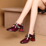 Single shoes women's high heels thick heel - EX-STOCK CANADA