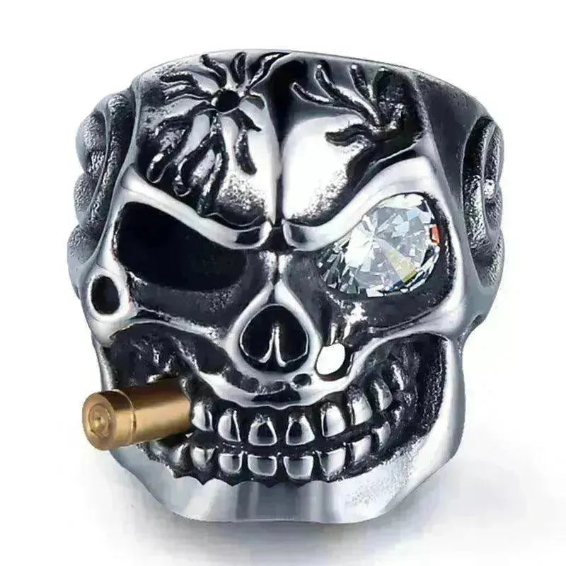 Skull Steel Ring Personalized Punk Men's Ring Jewelry - EX-STOCK CANADA