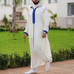 Slim-fit White Arab Robe Shirt - EX-STOCK CANADA