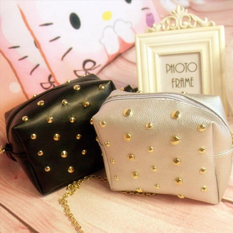 Small Bag Women New Fashion Messenger Bag Rivets - EX-STOCK CANADA