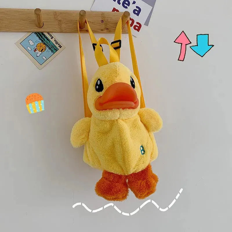 Small Yellow Duck Children's Backpack Girl Decoration Bag Plush - EX-STOCK CANADA