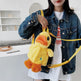 Small Yellow Duck Children's Backpack Girl Decoration Bag Plush - EX-STOCK CANADA