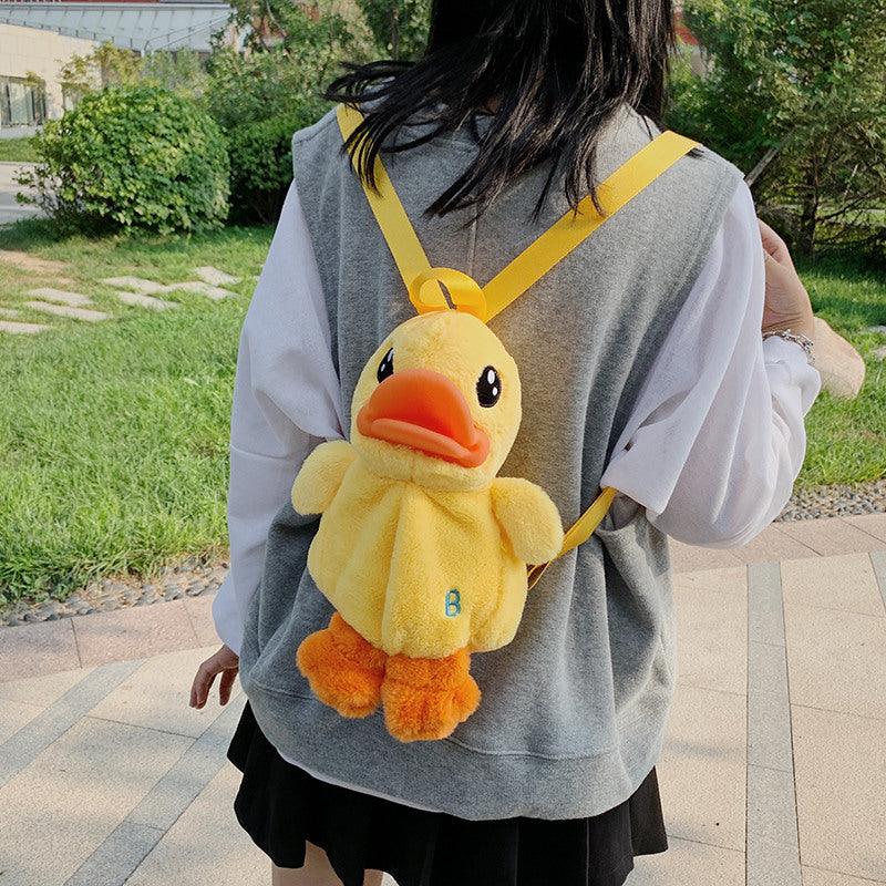 Small Yellow Duck Children's Backpack Girl Decoration Bag Plush - EX-STOCK CANADA