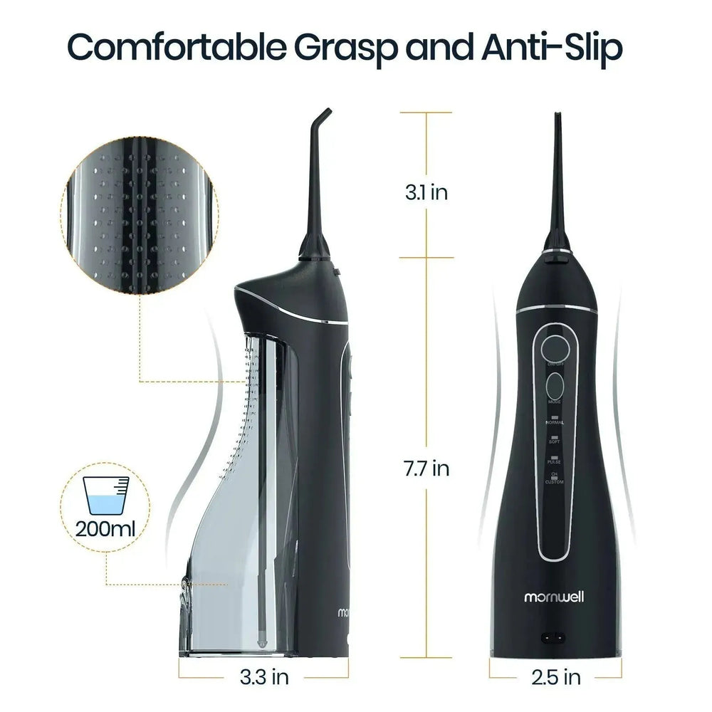 Smart Electric Portable Cordless Dental Water Flosser for Teeth Cleaning - Rechargeable and IPX7 Waterproof Travel Dental Oral Irrigator - EX-STOCK CANADA