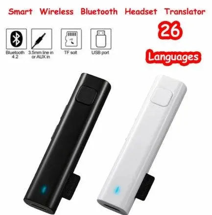 Smart Instant Voice to Voice Translator Mini Wireless Bluetooth Real Time Translation 26 Language Automatic Speech Travel Translato - EX-STOCK CANADA