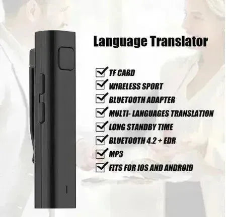 Smart Instant Voice to Voice Translator Mini Wireless Bluetooth Real Time Translation 26 Language Automatic Speech Travel Translato - EX-STOCK CANADA