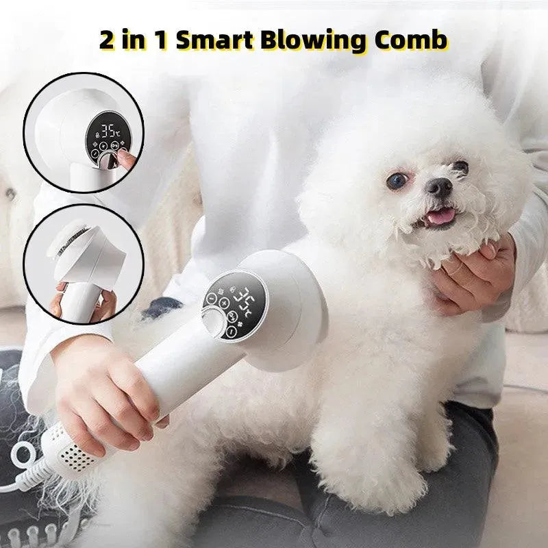 Smart Pet Hair Dryer Dog Golden Retriever Cat Grooming Hairdressing Blow & Comb Silent No Harm Pet Cleaning Supplies Pet Products - EX-STOCK CANADA