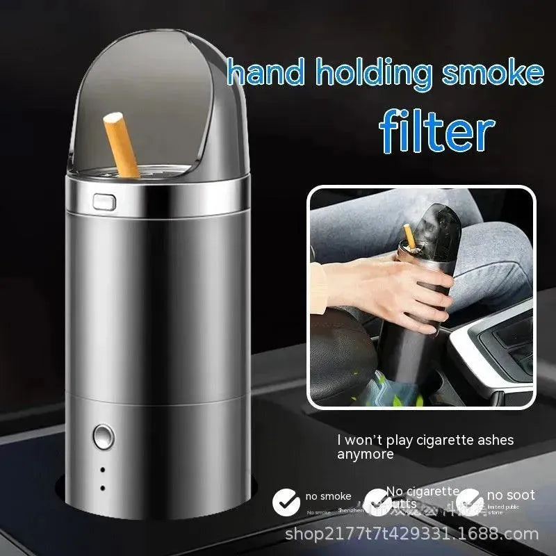 Smart Smoke Handheld Vintage Cigar Ashtray Air Purifier Small Car Wireless Dual Use In Car And Home - EX-STOCK CANADA