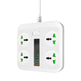 Smart Socket Power TypeC PD 40W QC3.0 Power Strip16AC Universal Outlets 2M Extension Socket Plug - EX-STOCK CANADA