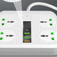 Smart Socket Power TypeC PD 40W QC3.0 Power Strip16AC Universal Outlets 2M Extension Socket Plug - EX-STOCK CANADA