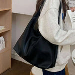 Soft leather women's shoulder bag: High-capacity, casual tote for shopping, in armpit style. - EX-STOCK CANADA