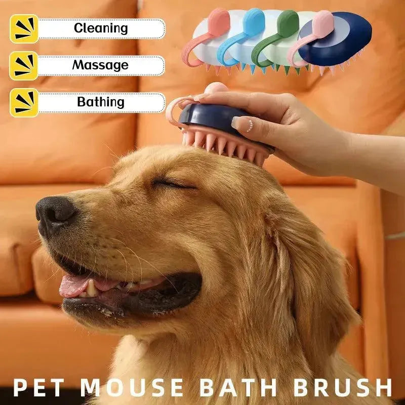 Soft Silicone Pets Hair Remover Comb Handheld Bath Shower Hair Shampoo Massage Brush For Dogs Cats Cleaning Tools Pet Products - EX-STOCK CANADA