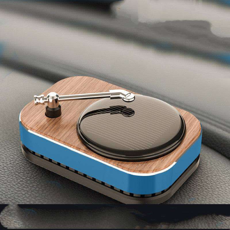 Solar Record Player Rotating Perfume Car Accessories Aromatherapy Decoration - EX-STOCK CANADA