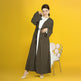 Solid Color Cardigan Dress Robe for Elegant Arab Dubai Turkey Middle Eastern Women. - EX-STOCK CANADA