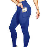 Solid color high waist yoga pants - EX-STOCK CANADA
