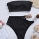 Solid Color Hollow Bikini Split Swimsuit Bikini - EX-STOCK CANADA