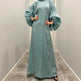 Solid Color Long Sleeve Dress Middle East Arab Dubai Turkey Women - EX-STOCK CANADA