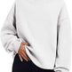 Solid Color Loose Tops Round Neck Hoodie Women Thick Clothing - EX-STOCK CANADA