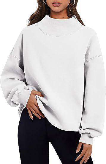 Solid Color Loose Tops Round Neck Hoodie Women Thick Clothing - EX-STOCK CANADA