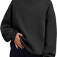 Solid Color Loose Tops Round Neck Hoodie Women Thick Clothing - EX-STOCK CANADA