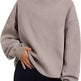 Solid Color Loose Tops Round Neck Hoodie Women Thick Clothing - EX-STOCK CANADA