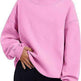 Solid Color Loose Tops Round Neck Hoodie Women Thick Clothing - EX-STOCK CANADA