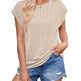 Solid Color Stripe Bat-sleeve T-shirt Summer Casual Loose Vest Tank Tops for Women. - EX-STOCK CANADA