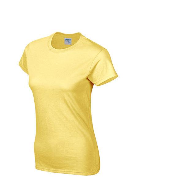 Solid color women's short-sleeved T-shirt combed cotton bottoming shirt advertising shirt custom - EX-STOCK CANADA