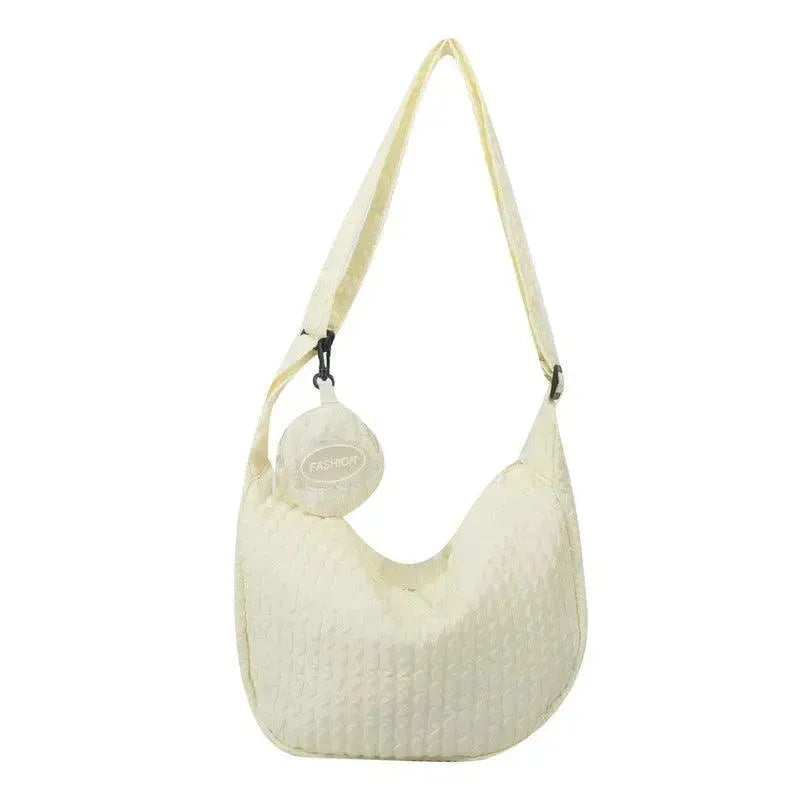 South Korea Ins Girl's Fashionable Cloud Puff Flower Shoulder Bag - EX-STOCK CANADA