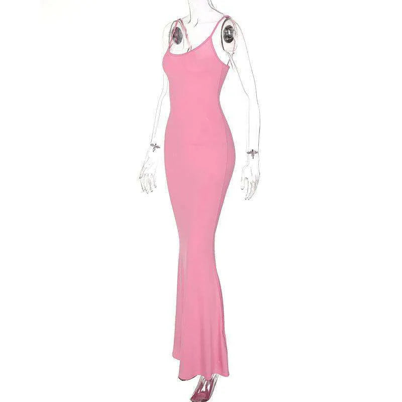 Spaghetti Strap Long Sexy Slim Skinny Bodycon Party Women Dress - EX-STOCK CANADA