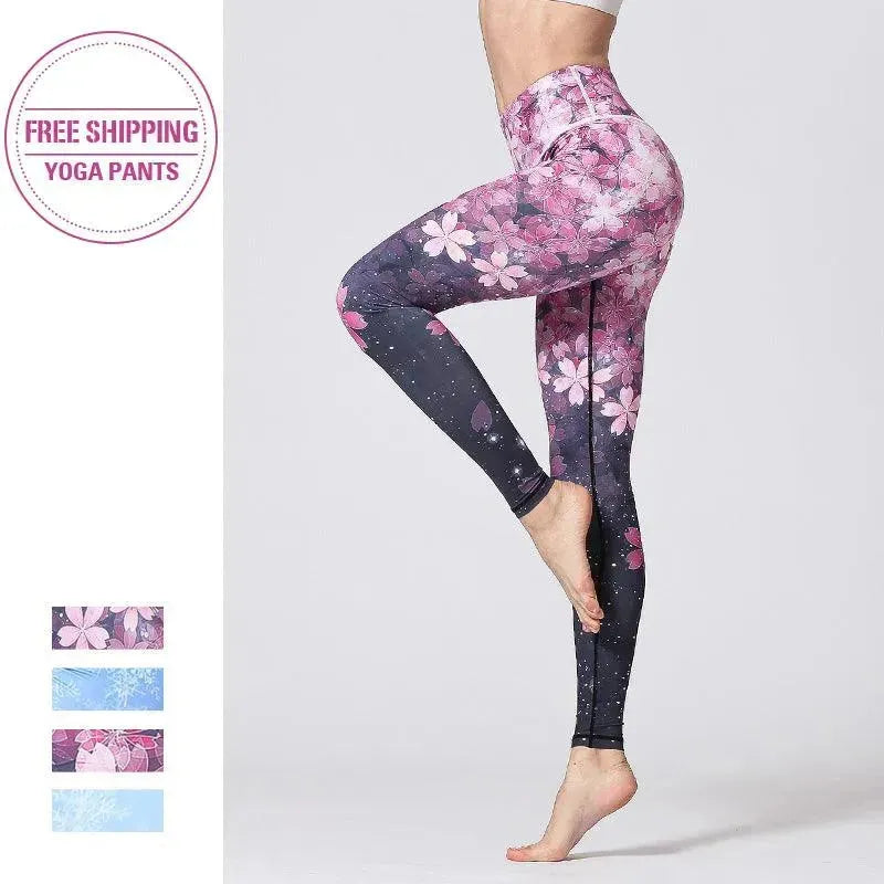 Sports gym printed yoga pants - EX-STOCK CANADA