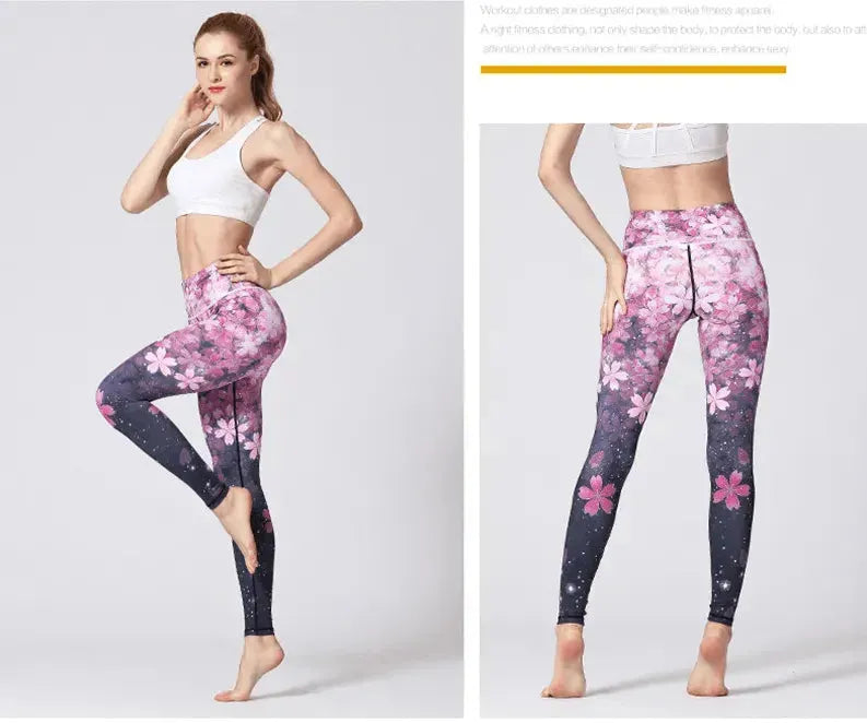 Sports gym printed yoga pants - EX-STOCK CANADA