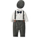 Spring And Autumn Children'S Clothing Infant And Young Children'S British Waistcoat One-Piece Climbing Gentleman'S Hat One-Year-Old Clothes Newborn Gentleman'S Suit - EX-STOCK CANADA