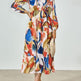 Spring NEW Long Casual Long Sleeve V-neck Printed Beach Long Flowy Dress - EX-STOCK CANADA